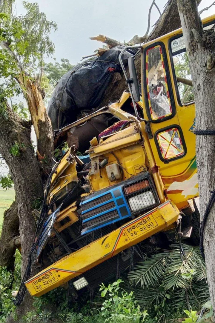 সিরাজগঞ্জে নিয়ন্ত্রণ হারিয়ে গাছে ট্রাকের ধাক্কা, হেলপার নিহত